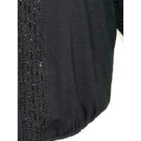 Bluzka Camea czarna z błyszczącym panelem - styl Oversize